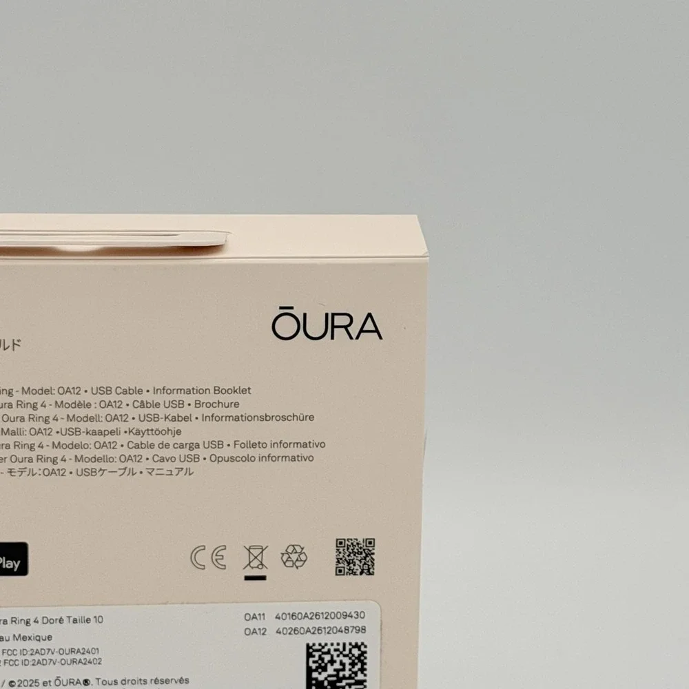 Oura Ring 4 Smart Health Tracker Unisex Size 10 Gold NEW JZ90-54216-10 Bluetooth